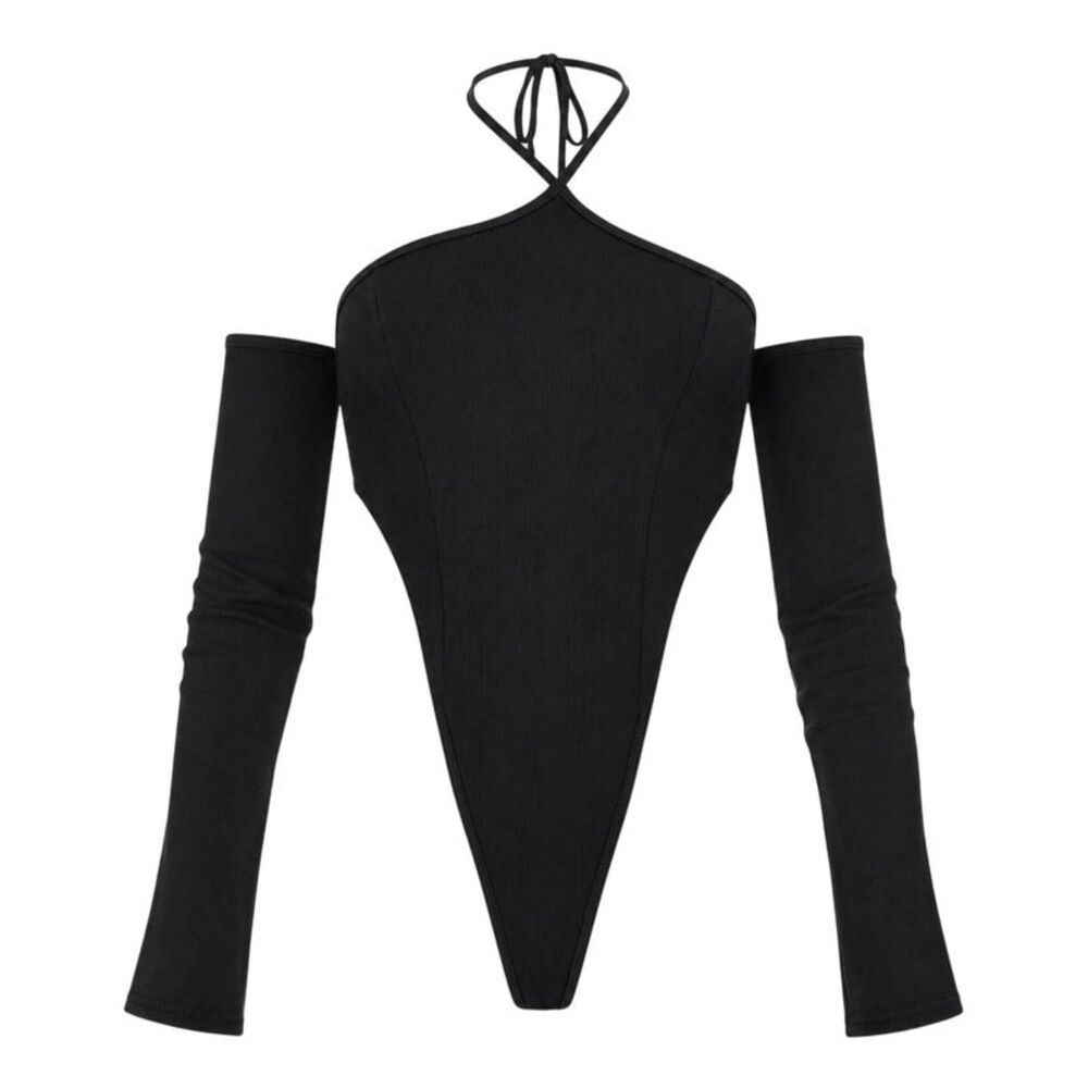 Missy Empire Womens/Ladies Ribbed Onesie / Black